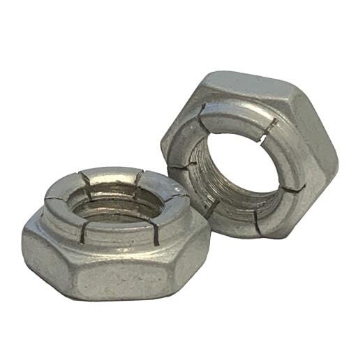 7/16"-14 Flex Type Lock Nut, Light Hex, Thin Height, Carbon Steel, Cadmium